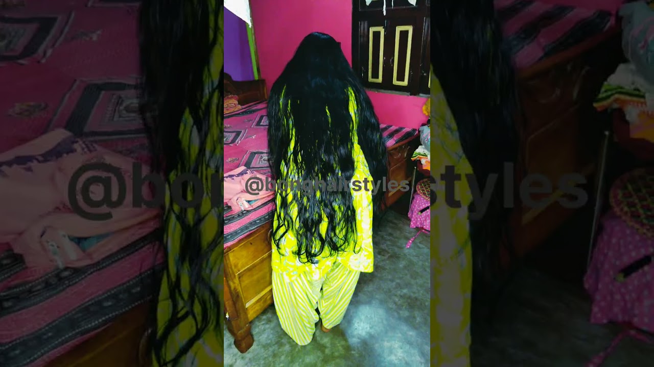 work time long hair opening & wet hair open 
