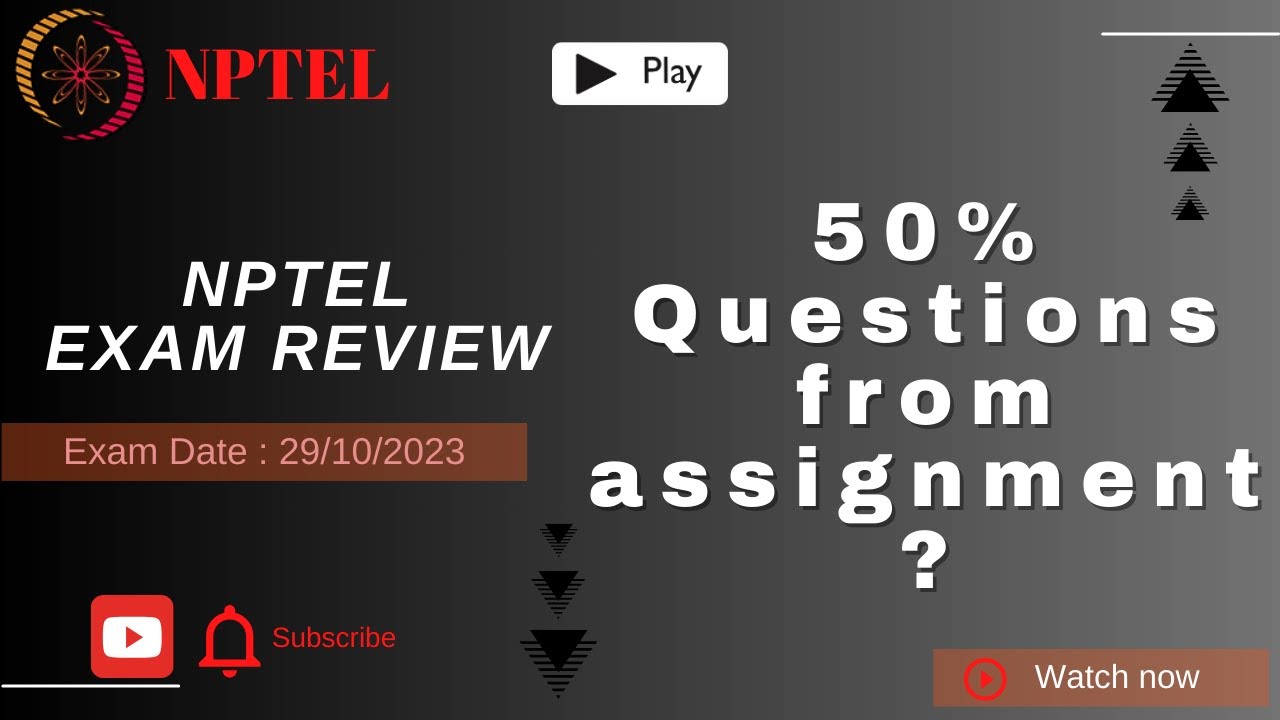 NPTEL Exam Review Learn in brief YouTube