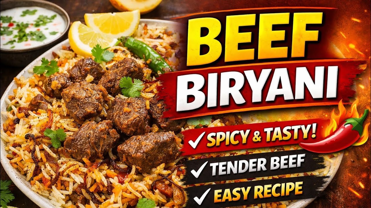 Authentic Pakistani Beef Biryani Recipe | Spicy & Flavorful Homemade Biryani