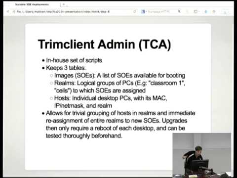 technology stocks Scalable SOE deployments (15 mins) - Matthew Cengia