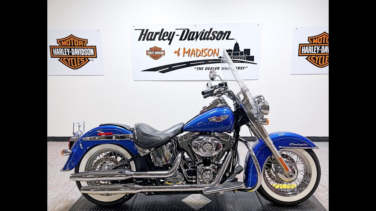 2009 Harley Davidson Softail Deluxe FLSTN FLAME BLUE PEARL - YouTube