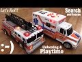 Battery Operated Toy Cars: Road Rippers' Fire Truck and Ambulance Toy Vehicle Unboxing