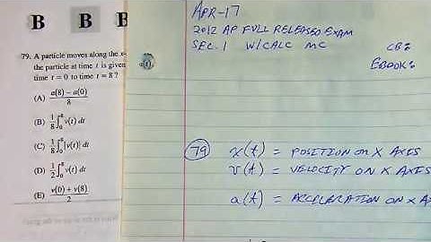 2012 AP Calculus AB Full Released Exam : SECTION I : Part B : # 79, 80