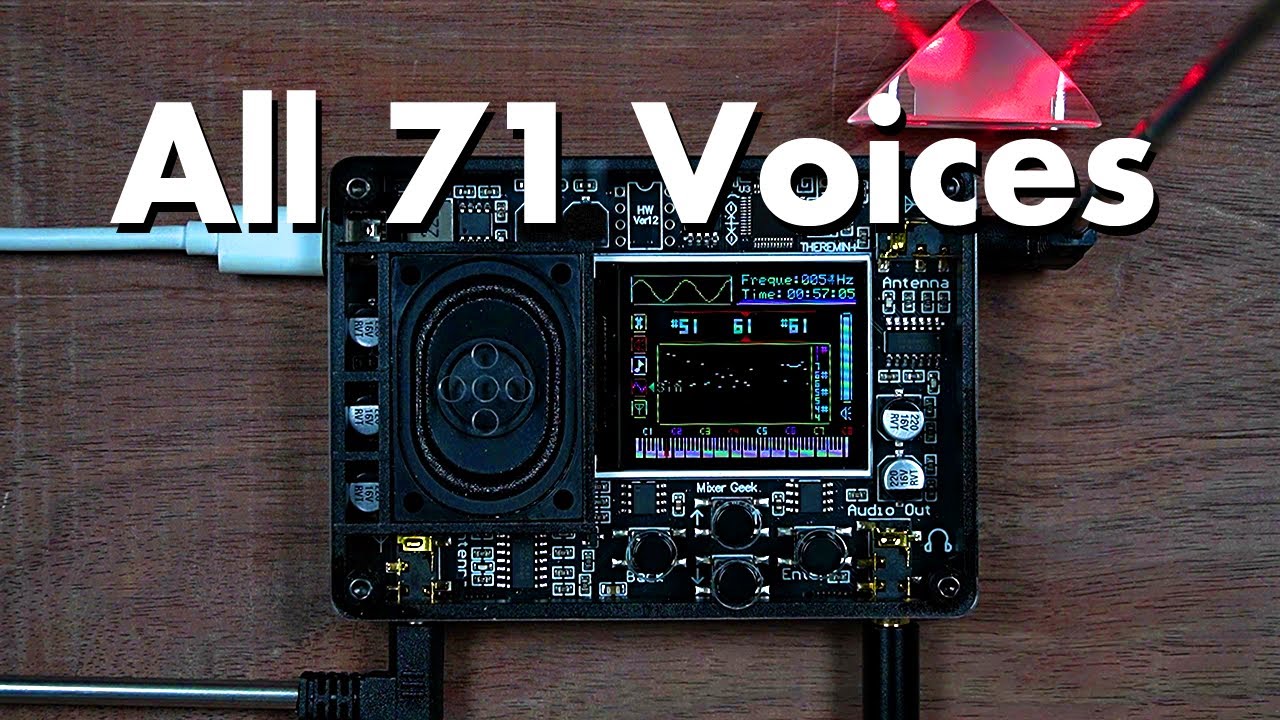 みんみんページ All 71 Voices of $50 Mini Theremin - YouTube