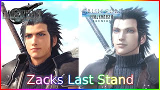 Comparison Of Zacks Last Stand | Crisis Core: Reunion | FFVII Remake