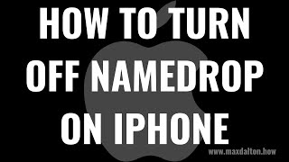 วิธีปิด NameDrop บน iPhone