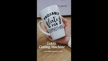 Trying  HTVront Permanent Vinyl on a Mug + Loklik Cutting Machine