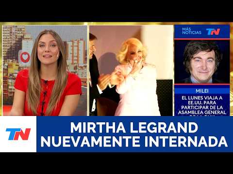 MIRTHA LEGRAND HOSPITALIZED AGAIN: SUFFERING FROM A CONDITION COMPATIBLE WITH PNEUMONIA.