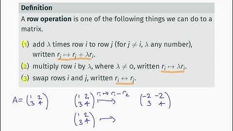 MATH0005 L38: Row operations