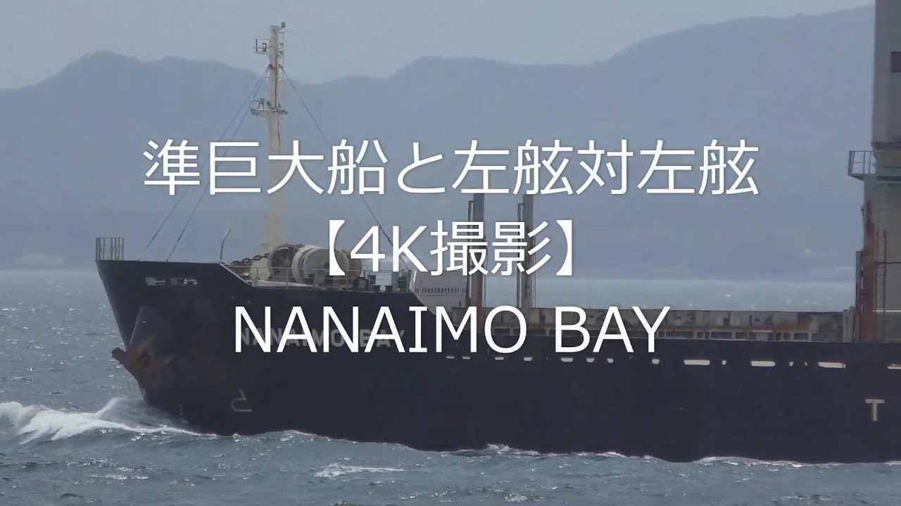準巨大船と左舷対左舷【4K撮影】NANAIMO BAY - YouTube