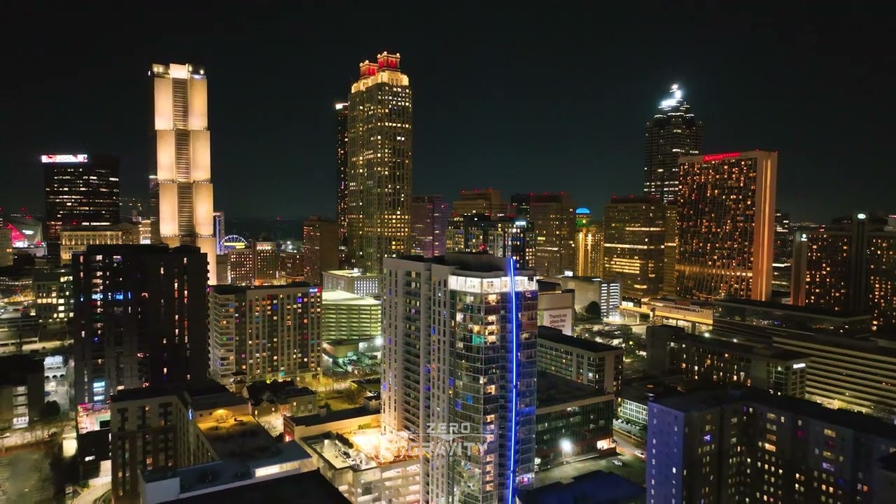 Atlanta Drone Flight Near The Atlanta Beltline and Downtown