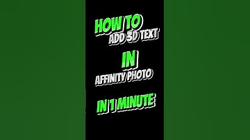3D Text in 1 Minute ?using Affinity Photo 2 Ipad. #3dtext #affinityphoto #digitalart