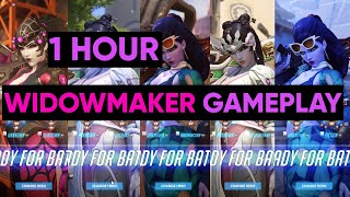 Overwatch 1 ( 1 Hour) WidowMaker No commentary Overwatch Game Play