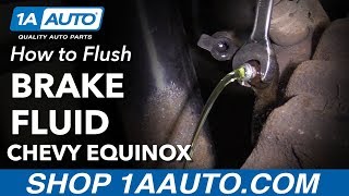 How to Flush Brake Fluid 1017 Chevy Equinox