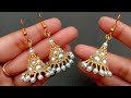 How To Make Pearl Jhumka//Pearl Earrings//Handmade Jewelry// Useful &amp; Easy