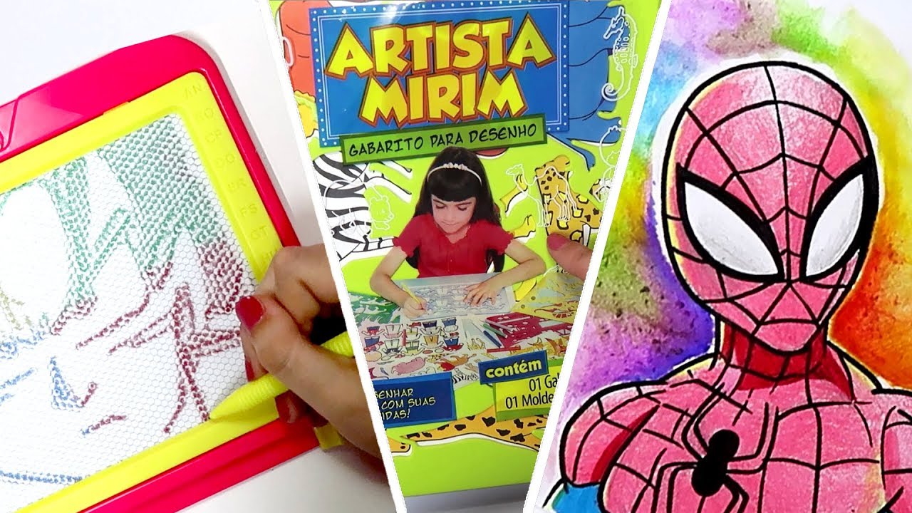 Jogo Infantil Artista Mirim Para Desenhar 5 Gabaritos Com Canetinha -  Brinquedo Para Crianças Didático