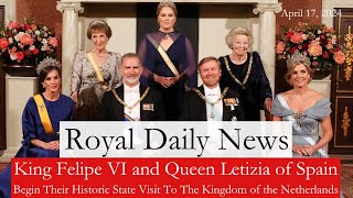 ROYAL TIARA ALERT! The King and Queen of Spain Attend A State Banquet in Amsterdam & More #RoyalNews