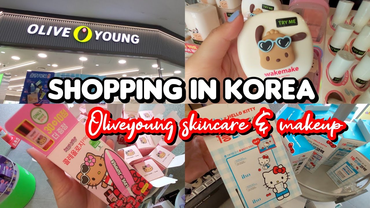 Shopping in korea 🇰🇷 vlog, OLIVE YOUNG Skincare & makeup 🛍 Weight loss supplements & lifting pads