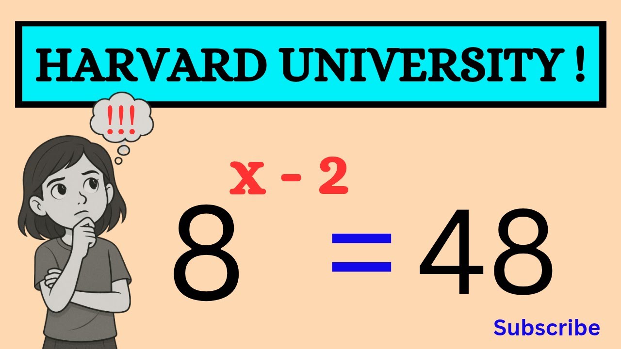 48 X 48 Math Problem Germany : A Nice Math Olympiad Algebra Problem | 8^(x-2) = 48 - YouTube