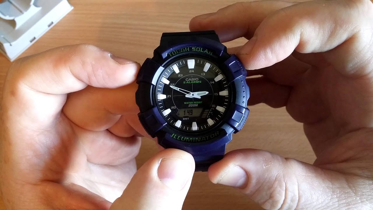 Casio Tough Solar AD S800WH 2AVEF Sports Watch Review - YouTube