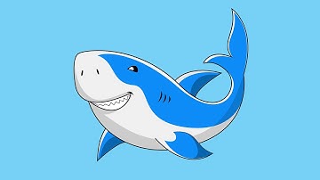 How to create cute shark illustration, cute fish, Illustrator Tutorial, Bhandari Illustration