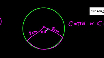 Finding the Length of an Arc Given the Central Angle and Radius of a Circle