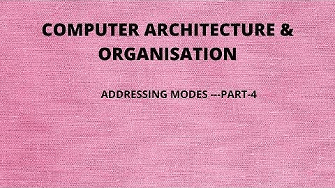 CAO Addressing modes PART 4