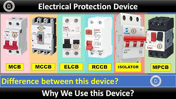 Difference between MCB, MCCB,  RCCB, ELCB, RCBO, RCD And MPCB / why we use this device @CircuitInfo