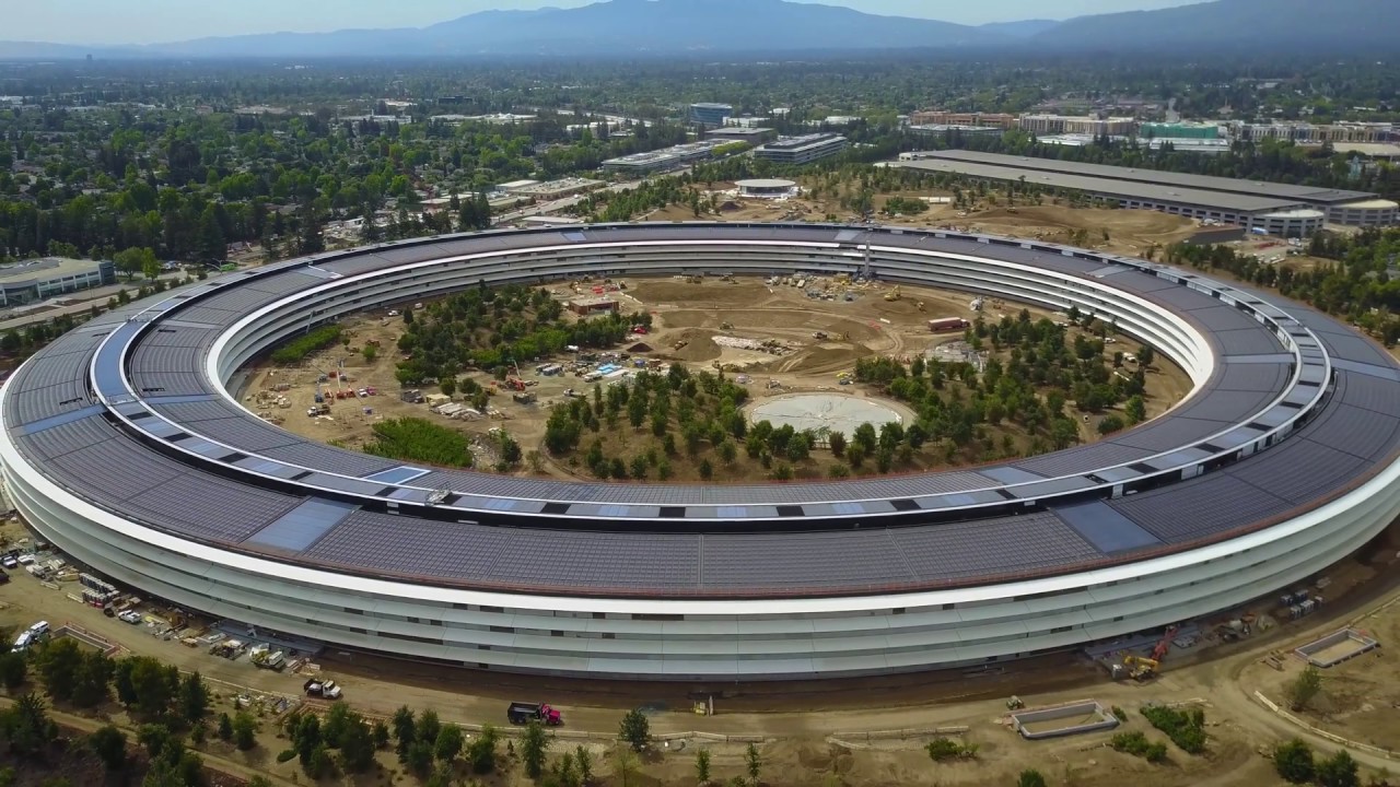 Apple Park June 2017- Spaceship in 4K - YouTube