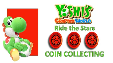 Yoshi's Crafted World 20 Red Coins in Ride the Stars
