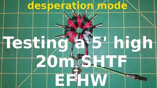 Testing a 20m 5' high SHTF EFHW (with KD0B)