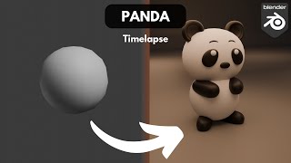 Create a Panda in Blender | Timelapse