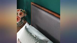 ZINUS Raymond Wood Platform Bed Frame with Adjustable Upholstered Headboard // review