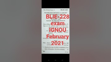 BLIE 228 exam paper ( February 2021) | previous year paper ignou | question paper ignou 228