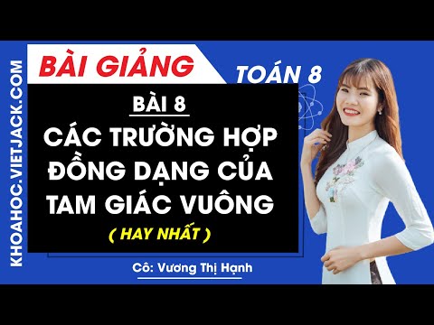 Video Các trường hợp đồng dạng của tam giác vuông - Bài 8 -... - youtube