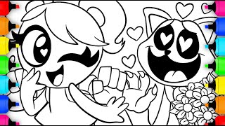 CATNAP Falls in LOVE?! Poppy Playtime chapter 3 Coloring Pages