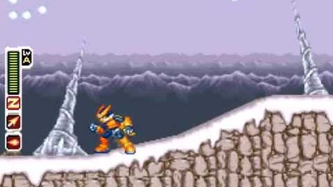 Megaman Zero 3 - No Hit Speedrun - Glacier Le Cactank