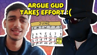 Idiot argues for God by... not bothering at all