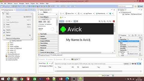 Tutorial menggunakan eclipse yang di jalankan melalui emulator dan HP android Avick 18102128