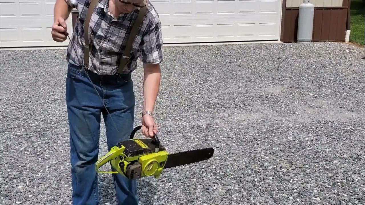 Poulan 306A 16" chainsaw Starting and Running YouTube