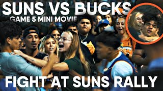 INSANE! Bucks Fan Fight at Suns Rally at Chase Field! Phoenix Suns Game 5 NBA FINALS Vlog Suns in 4?