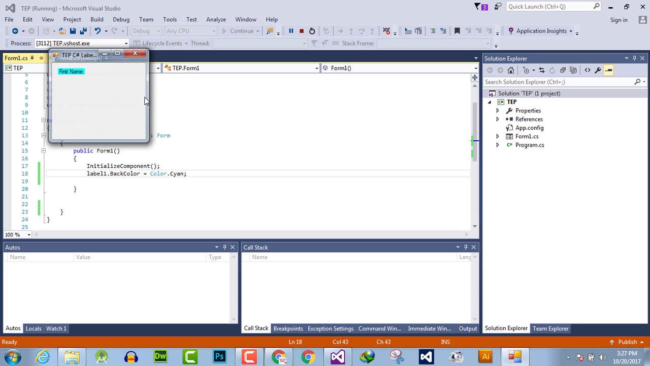 046 B How to Change Background Color of C Label YouTube