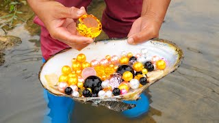 😱😱🎁 The giant mussels dug out of the mud and sand gave me an amazing treasure trove of pearls