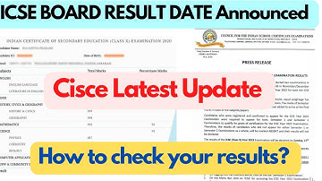 CISCE Breaking News ICSE RESULTS Date declared| Official news