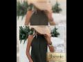 Breezaya Solid Color Halter Neck Sleeveless Dress Vacation Beach Outfits Women