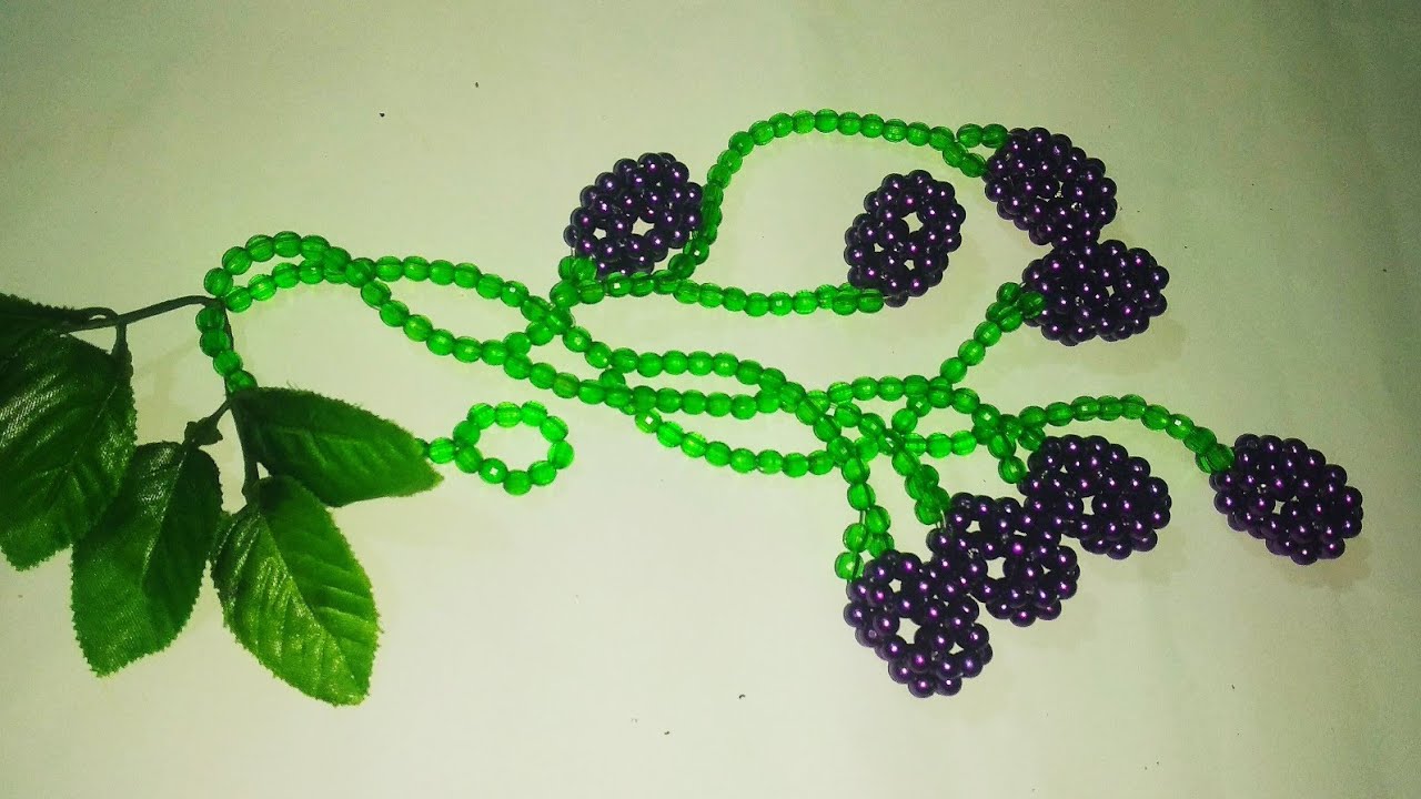 Beaded berry. পুতির জাম। How to make beaded berry.beaded fruit.putir jam. নতুন পুতির কাজ।