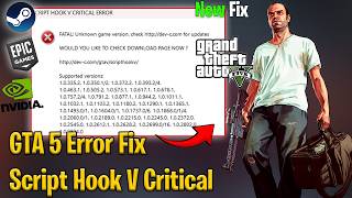 FIX Script Hook V Critical Error GTA 5 | Easy 100% Working Method | March 2026 🎮🛠️