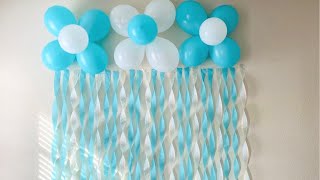 Easy Balloon decoration Idea/ Birthday decoration at home in 4$