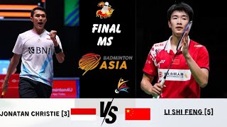 Jonatan CHRISTIE [ INA ] Juara Badminton Asia Championships 2024 Setelah Kalahkan LI Shi Feng [CHN]