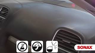 Видео инструкция: Матовый очиститель салона (океан) SONAX Cockpit Pfleger Fresh 500 мл 364241 screenshot 5